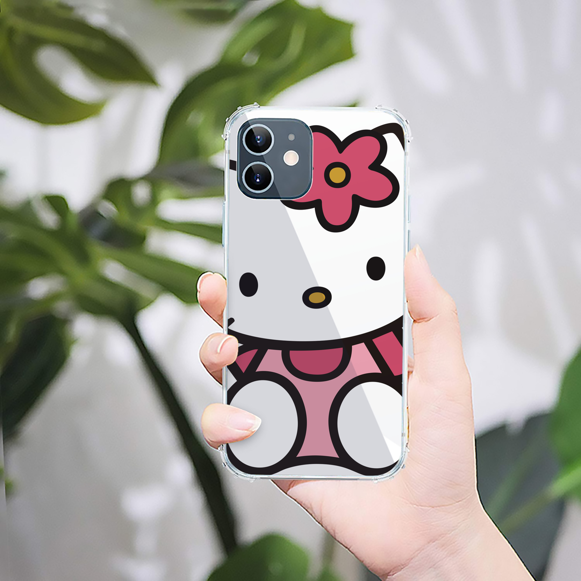（画像用） Hello Kitty ハローキティ 【iPhone 12シリーズ対応】透明スマホケース（クリアソフトケース）